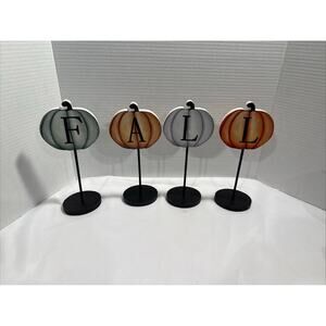 Wooden Fall Autumn Watercolor Pumpkin Standing Signs, Autumn Decor New